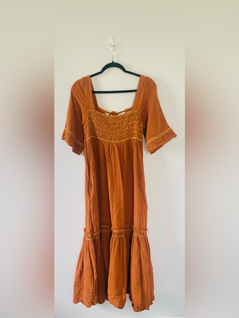 Free People I’m the One Maxi Dress Size XS Granola Boho Cottagecore Folk Earthy - Picture 1 of 4
